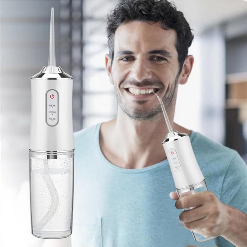 Portable Electric Oral Irrigator, 1 Box Rechargeable Water Flosser & Accessories, Waterproof Electric Oral Irrigator for Teeth Cleaning