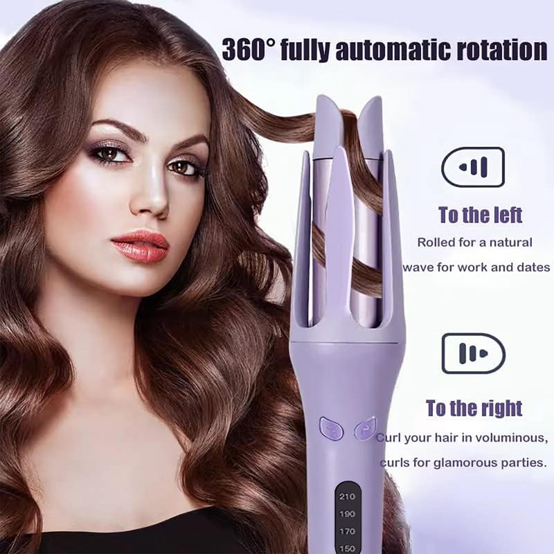 Electric Heated 28mm Hair Curler, 4 Heat Levels Rotating Curling Iron, Professional Long-lasting Electric Big Wave Hair Styling Tool for Beach Waves, Halloween, Christmas, Fall, Blitz Curler, Rotating Curling Iron, for Beach Waves, Winter Gift, Gift