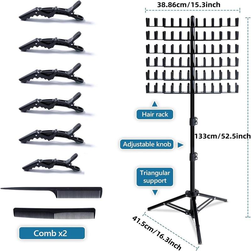 Hair Styling Kit, 5 Counts Bobby Pins & 1 Count Wig Support Display Stand & 2 Counts Comb, Display Stand for Hairdressing Tool, Hair Styling Tools, Hair Products