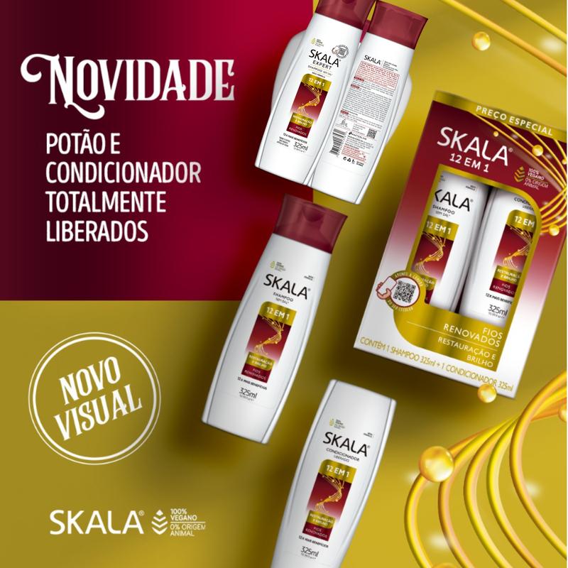 Skala Expert 12 in 1 Shampoo and Condicional Kit - 325 ml - 100% Vegan