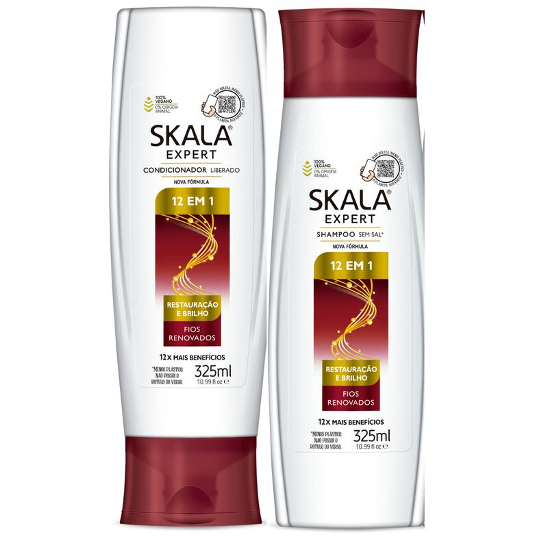 Skala Expert 12 in 1 Shampoo and Condicional Kit - 325 ml - 100% Vegan