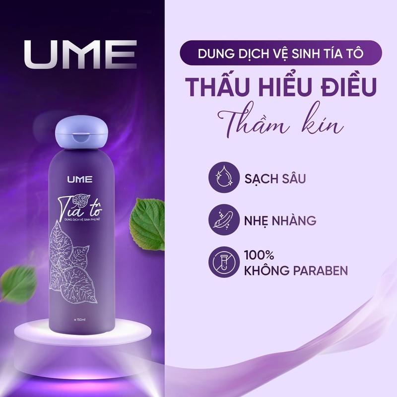 UME-Tia To Vegan Feminine Wash - Balance PH4.0-5.0 - Dung Dịch Vệ Sinh Phụ Nữ UME Tiá Tô -150ml Paraben Free