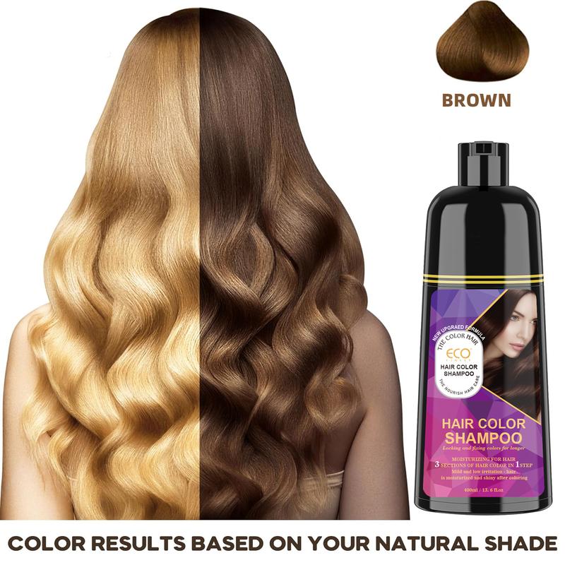 Natural Brown hair dye, fast lasting, gel hair care for all ages, the most delicate color lasting hair shampoo - wine red, black color shampoo brown hair Haircare