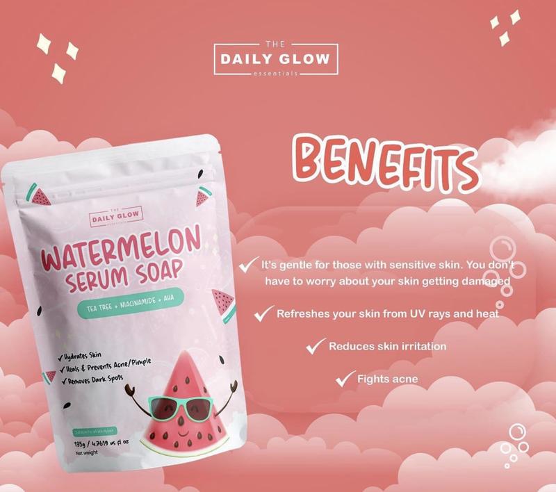 The Daily Glow Essentials Watermelon Serum Soap, 135g