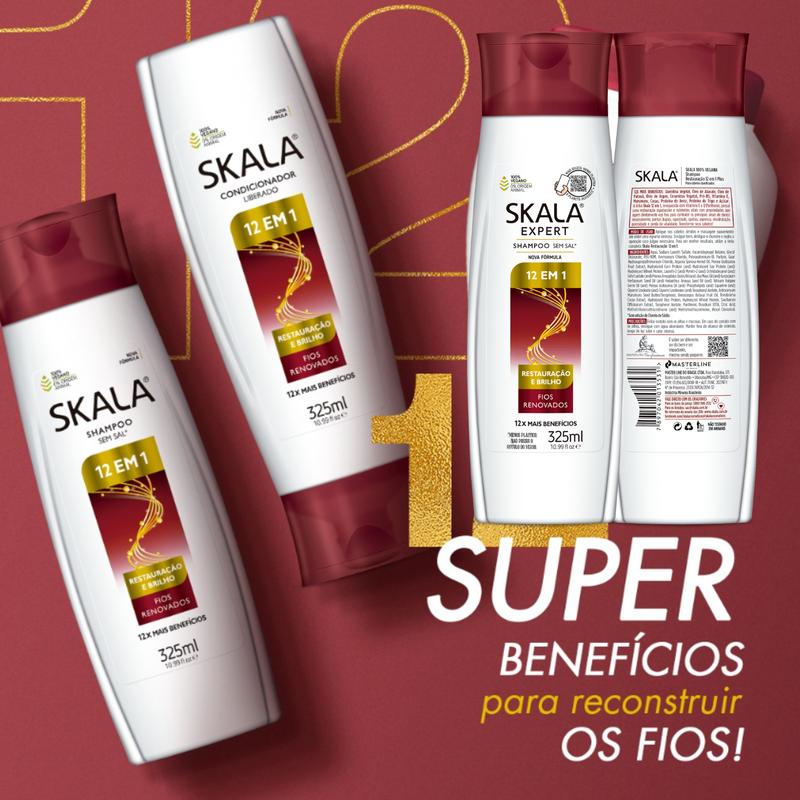 Skala Expert 12 in 1 Shampoo and Condicional Kit - 325 ml - 100% Vegan