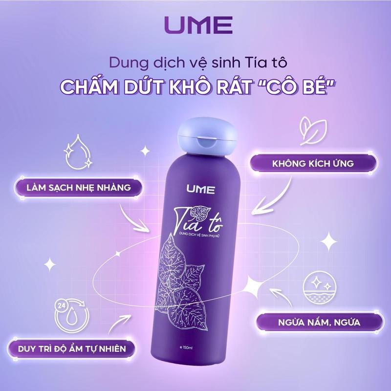 UME-Tia To Vegan Feminine Wash - Balance PH4.0-5.0 - Dung Dịch Vệ Sinh Phụ Nữ UME Tiá Tô -150ml Paraben Free