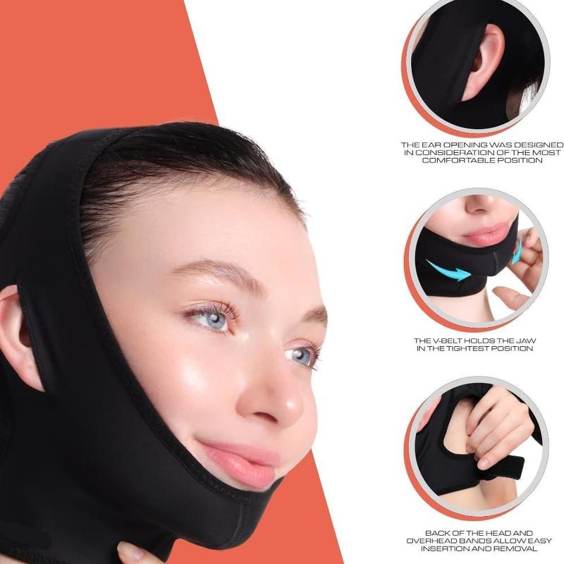 V-shaped Face Lifting Mask, Breathable Face Lifting Strap, Double Chin Care Tool, Face Firming Tool for Women & Men