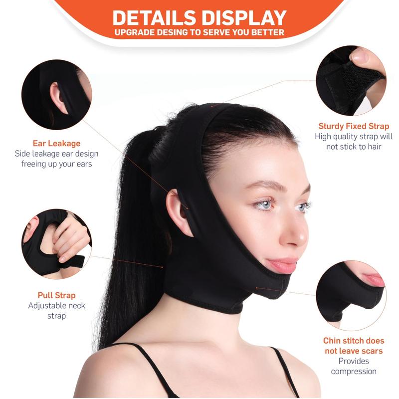 V-shaped Face Lifting Mask, Breathable Face Lifting Strap, Double Chin Care Tool, Face Firming Tool for Women & Men