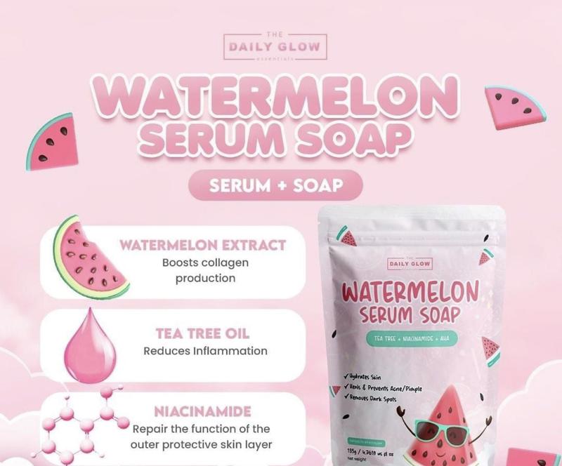 The Daily Glow Essentials Watermelon Serum Soap, 135g