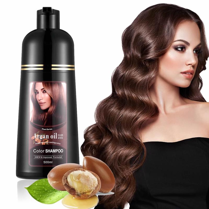 Hair dye Shampoo, Quick hair dye,Fruity aroma-Black hairdye &Brown-Color- Long Lasting-500MI- Ammonia-Plant extracts-Free Haircare Mild hair type color shampoo Haircare grey coverage