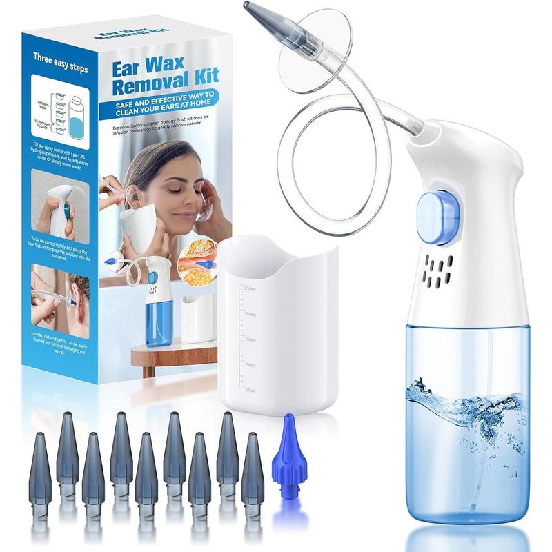 Manual Ear Irrigation Flushing System, 1 Set Ear Cleaning Kit, Ear Wax Removal Kit, Ear Cleaning Tool, Ear Cleaner, Personal Care Product for Women & Men, Christmas Gift