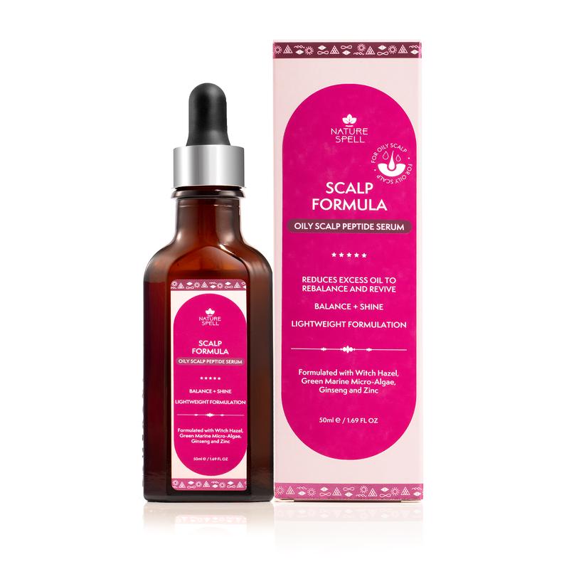 Nature Spell Scalp Formula - Balance & Shine Peptide Serum for Oily Scalp & Calm & Clear Biotic Serum for Dry Scalp Soothing 50ml