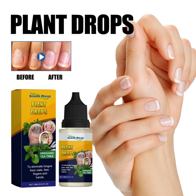 [Flash Deal] Plant Drops, Tea Tree, Oregano oil nail support Nail Care,10 ml 0.34 Fl.oz Nail Polish Comfort Manicure Nail Art