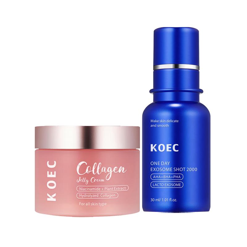 [KOEC TikTok Official Store Set] Korean Home Aesthetics Duo I Experience the Glass Glow Effect , Combination Facial Skin Care Products Skin Repair