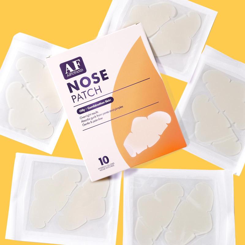 AIFUFAND - Face Pore  & Nose Patches  - XL Hydrocolloid Acne Mask - 10 Large Pimple Patches for Breakouts on Nose, Chin, Forehead & Cheeks - Vegan & Cruelty-Free (2 Count)