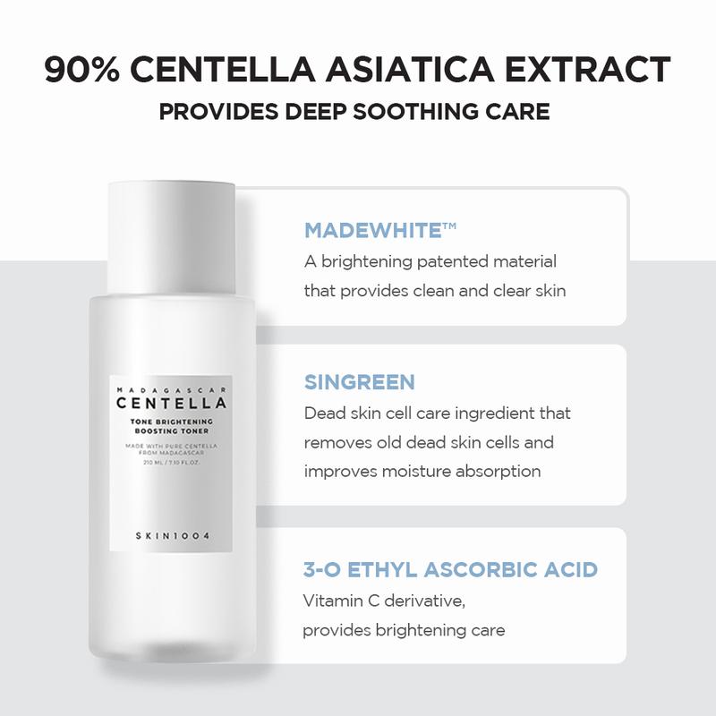 [SKIN1004 Official Shop] Madagascar Centella TB Boosting Toner 7.10 fl.oz, 210ml Centella Asiatica Extract, Vitamin C Exfoliating Pore Tightening Moisturizing Moisture Skincare