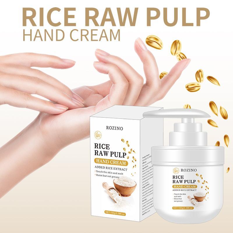 Rice Raw Pulp Extract Hand Cream, Moisturizing & Soothing Skin Care Cream for Women & Men, Hand Care Product