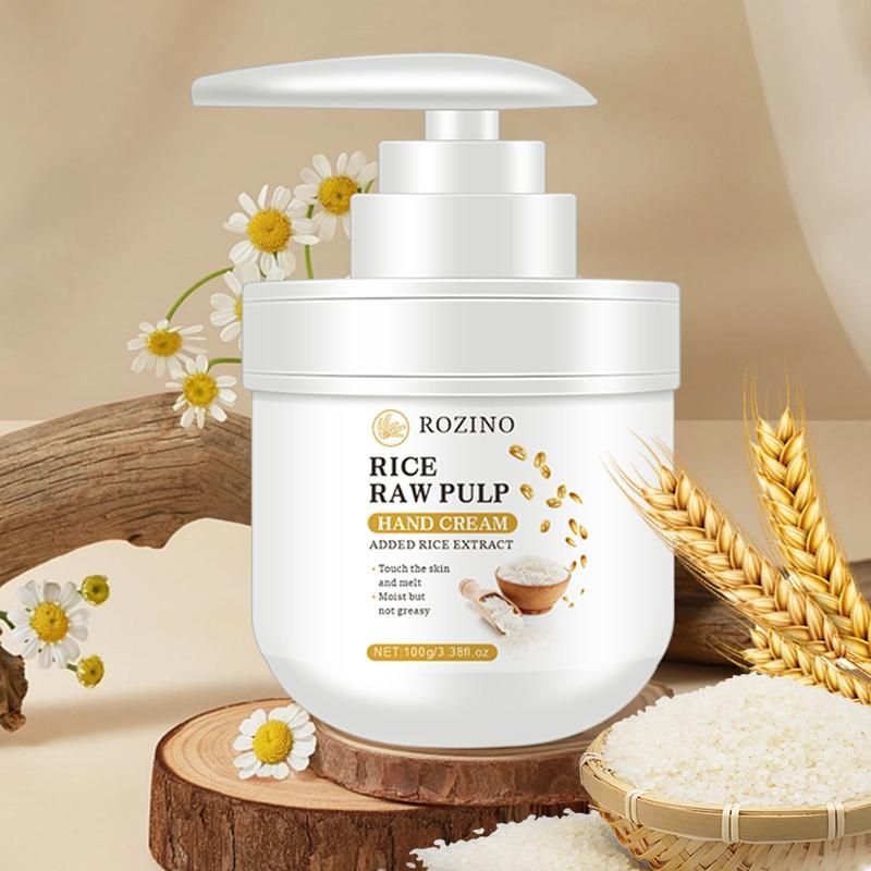 Rice Raw Pulp Extract Hand Cream, Moisturizing & Soothing Skin Care Cream for Women & Men, Hand Care Product