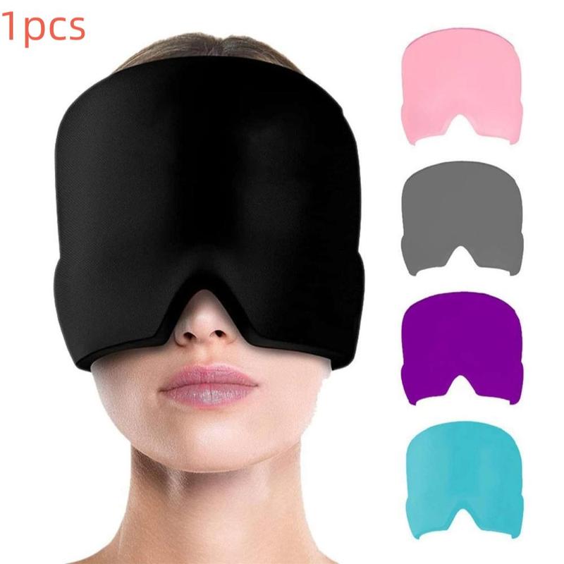 Cooling Gel Ice Pack Cap, Hot & Cold Headgear, Relieve Migraine, Cold Compress Sleeping Cap Eye Mask, Physical Cooling Migraine Cap for Head & Eye, Fall Gift