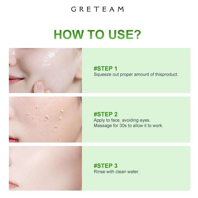 GreTeam Purifying Exfoliating Gel Moisturizing Cleanses Skin Give Your Skin A Boost Clears Away Old Skin,Gentle Exfoliating,For Soft, Smooth, Hydrated Skin,120g