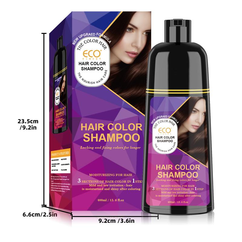 Natural Brown hair dye, fast lasting, gel hair care for all ages, the most delicate color lasting hair shampoo - wine red, black color shampoo brown hair Haircare