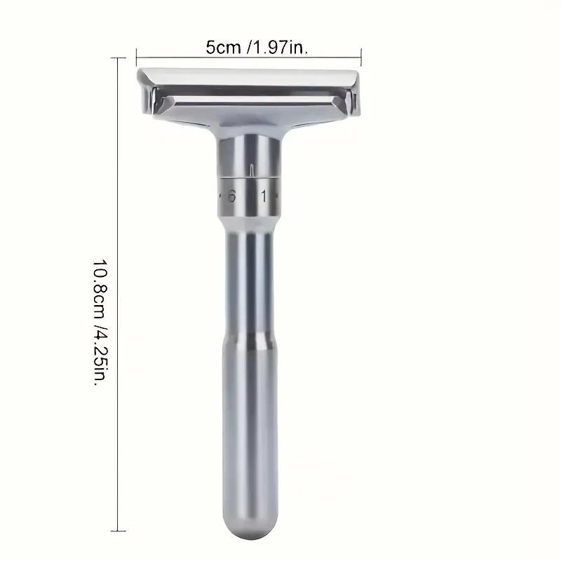 Men's Safety Razor, Adjustable Durable Sharp Shaving Razor, Fits All Double Edge Razor Blades, Men's Care Tool for Daily Use