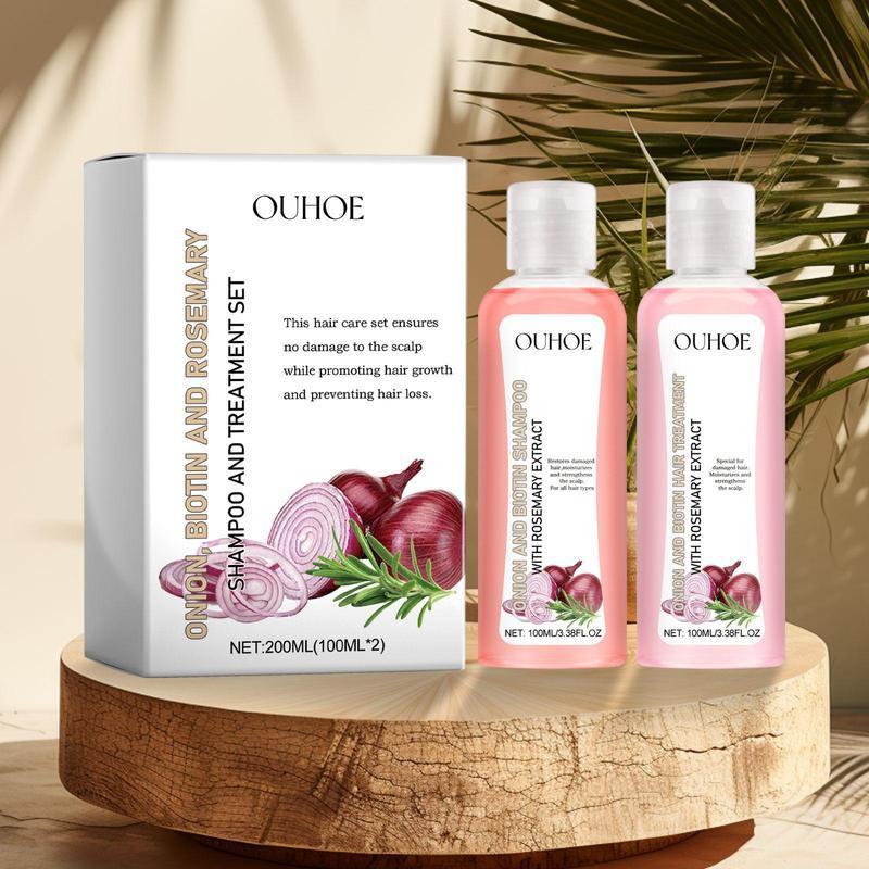 Onion Extract Shampoo & Conditioner Set, 2 Counts set Moisturizing Hair Care Set for Strengthening Hair, Hydrating Haircare Hair Beauty Product for Women & Men, Christmas Gift