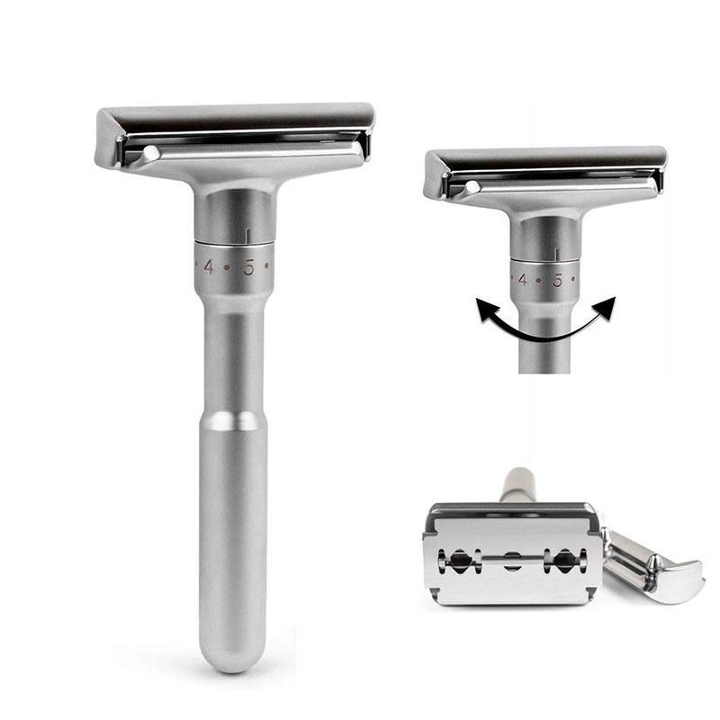 Men's Safety Razor, Adjustable Durable Sharp Shaving Razor, Fits All Double Edge Razor Blades, Men's Care Tool for Daily Use