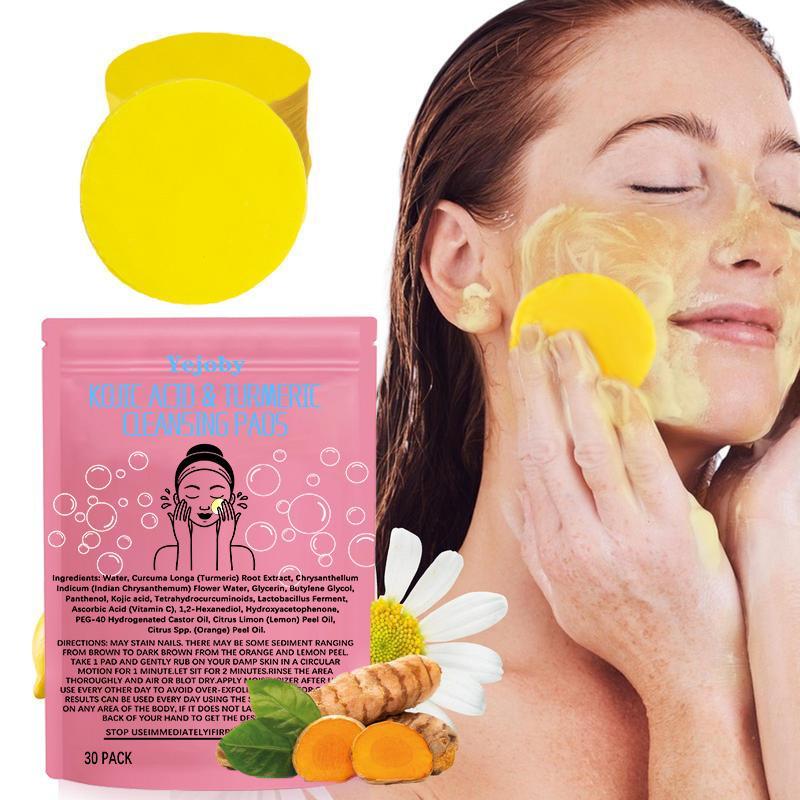 [90% People Choose] Turmeric Cleansing Exfoliating Pads Facial Cleansing Skincare, cleansing, skin care, cleansing Turmeric Comfort Cleanser Turmeric Kojic Acid Cleansing Exfoliating Pads Facial Cleansing   Foaming Skincare Organic Gentle Smooth Acrylic