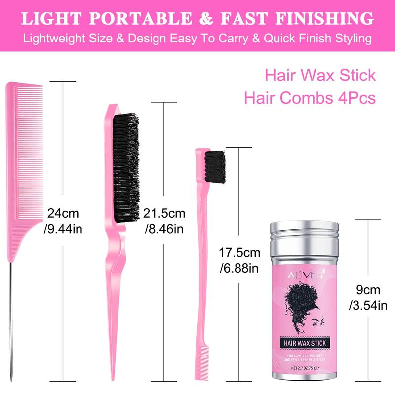 Aliver Hair Wax Stick & Styling Comb Wax Stick for Hair Flyaways, Styling Products Essentials Stuff