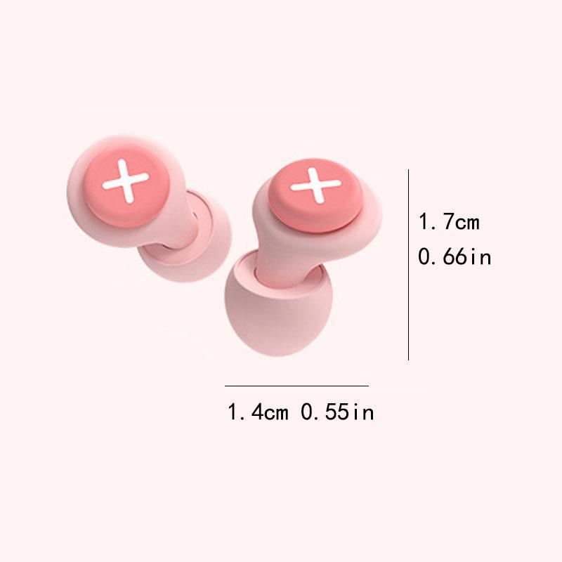 Silicone Reusable Sleeping Earplugs with Storage Box, 1 Pair Noise Reduction Earbuds, Reusable Earbuds, Noise Reduction Earbuds for Concentration, Noise Sensitivity, Sleeping