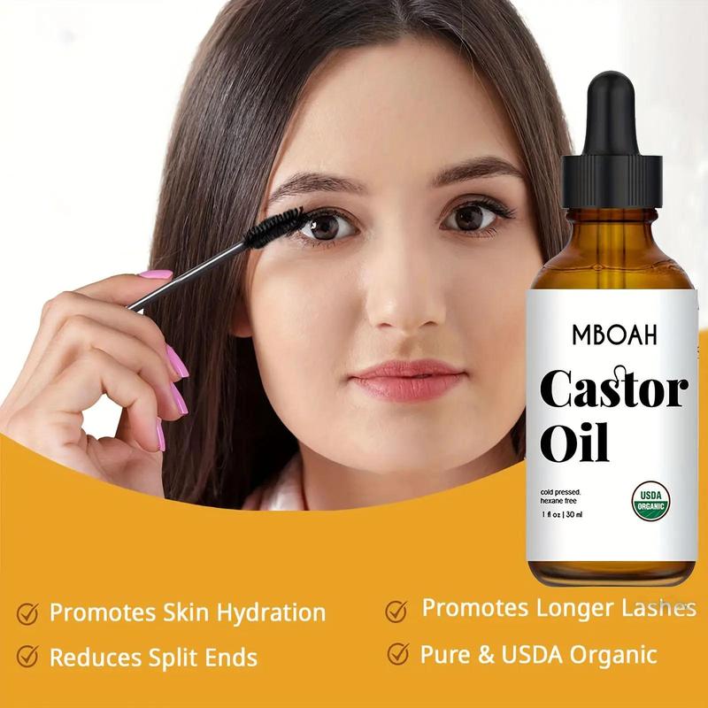 Comfort Hydrate Castor Oil, Cold Pressed Hydrating Natural Oil for Revitalizes Eyelashes, Eyebrows, Hair, Moisturizing Hair Care Product for Women & Men Gift, Christmas Gift