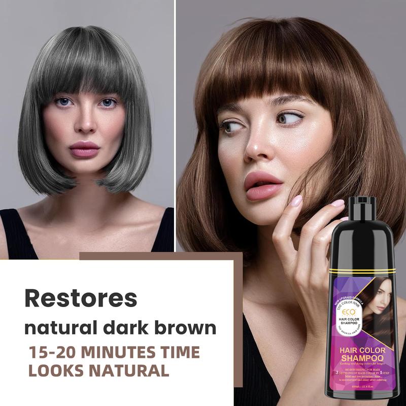 Natural Brown hair dye, fast lasting, gel hair care for all ages, the most delicate color lasting hair shampoo - wine red, black color shampoo brown hair Haircare