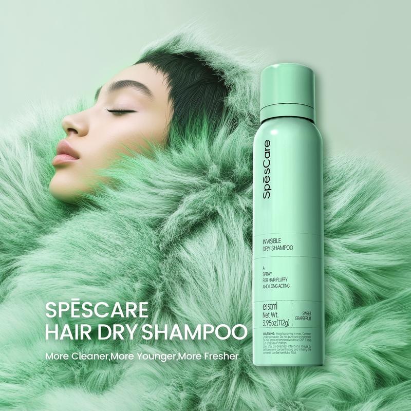 SpēsCare INSTANT FRESH VOLUMZING INVISIBLE HAIR DRY SHAMPOO e150ml,Natural hair care with plant oils,voluminous and hydrated hair soak up oils,Clarifying Shampoo Gentle Cleanser