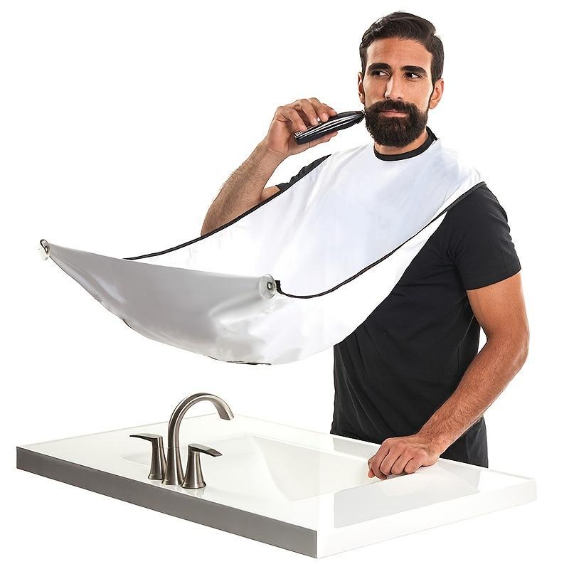 Beard Catcher Bib, 3pcs Beard Shaving Apron, Beard Shaving Cloak, Facial Hair Shaving Cloak, Hair Beard Shaving Apron For Men