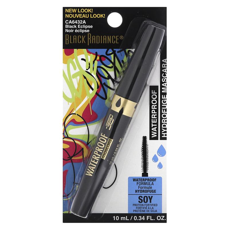 Black Radiance Waterproof Mascara, CA6432A Black Eclipse, 0.34 fl oz (10 ml)