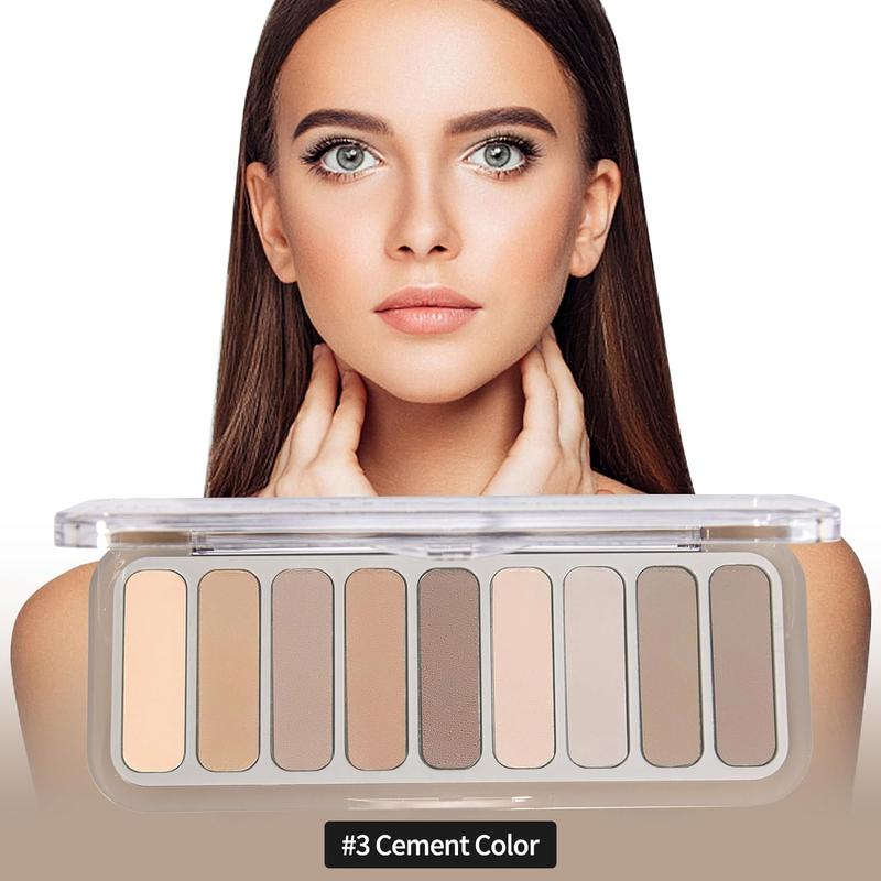 9 Colors Matte Naked Eyeshadow Palette Neutral Nude Smoky Eye Shadow Pallet Gray Taupe Brown High Pigmented Ultra-Blend-able eyeshadow makeup Smooth Waterproof Compact Daily Gift Lightweight Powder Smokey Cosmetic