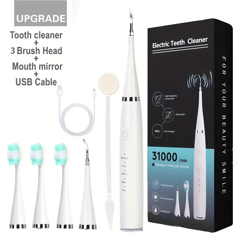 Teeth Cleaner Kit With Electric Toothbrush, Home Oral Care, Multiple Cleaning Modes, USB Rechargeable With Tool Accessories father's day gift rechargeable toothbrush