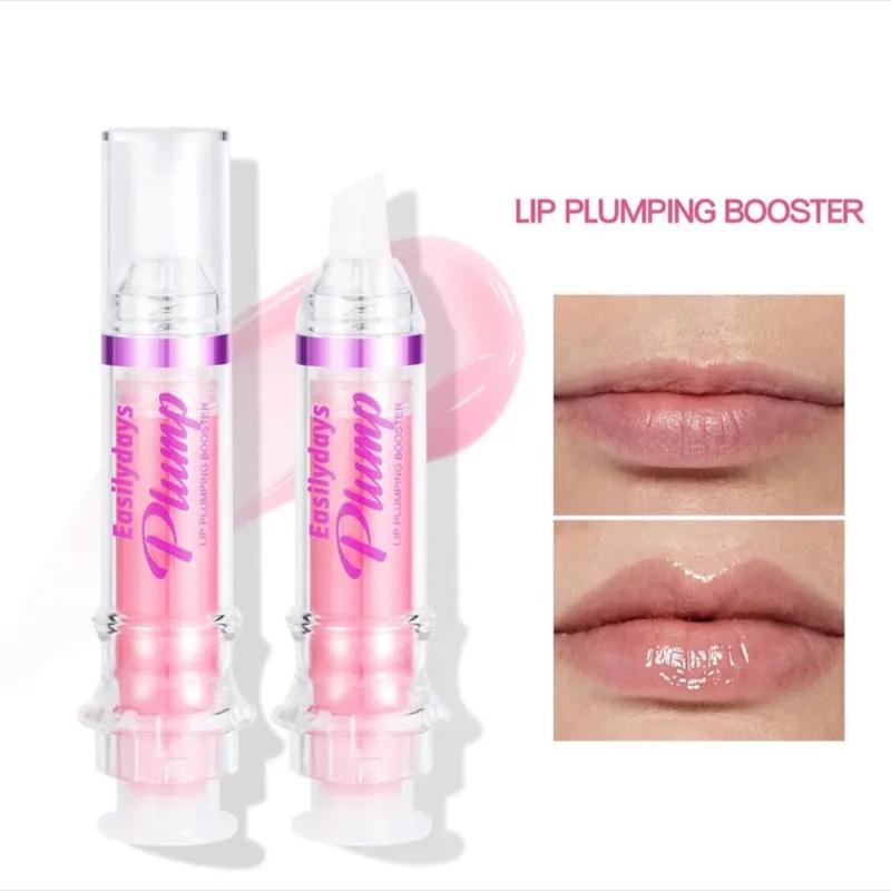 Plumper Glossy Lipstick, Lifter Gloss, Volumizes, High-Shine, Plump& Pout Peppermint Oil Lipgloss Lip Plumper Cosmetic Lip Care