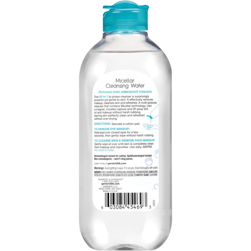 Micellar Water for Waterproof Makeup, Hydrating Cleanser and Makeup Remover, for Sensitive Skin, Vegan, Cruelty-Free, 13.5 fl oz (400 ml), 1