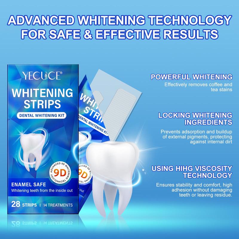 Teeth Brightening Strips, 1 Box Teeth Polishing Strips, Oral Care Strips for Removing Stains, Suitable for Most People