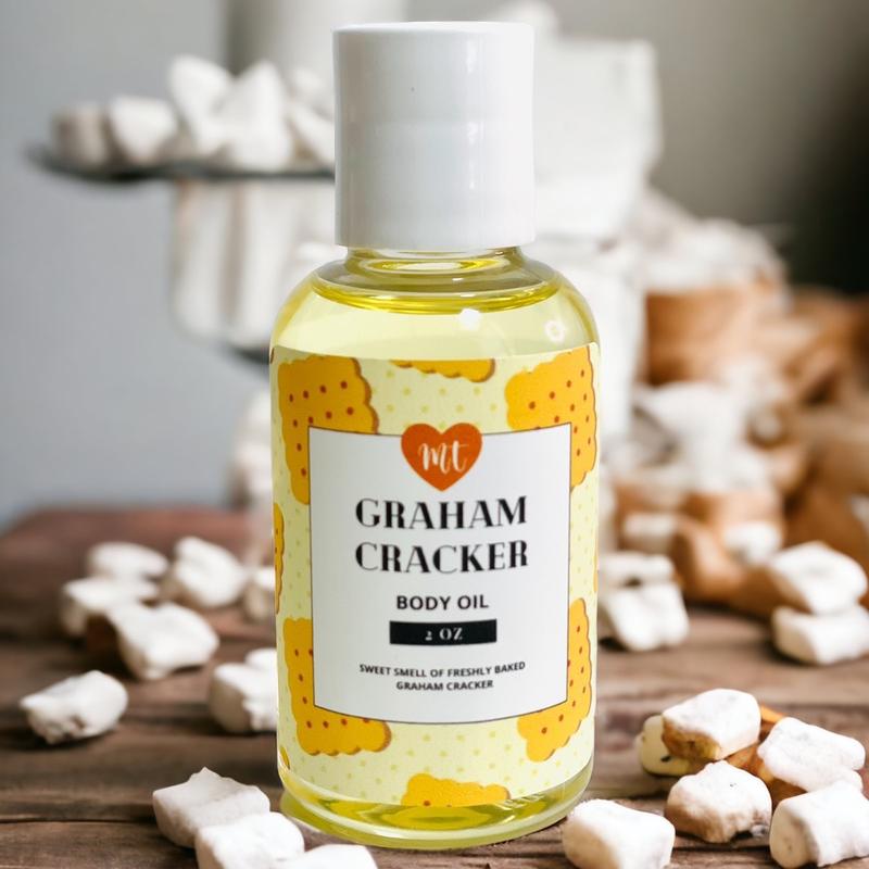 Graham cracker, moisturizing, body oil, Hydrating, natural, cruelty free, vegans friendly Body Care Aroma Lotion