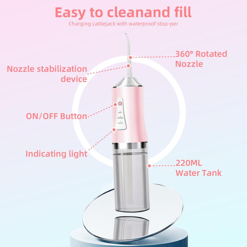 Polyhymnia UltraClean Water Flosser with 4 Interchangeable Jet Tips, Portable Oral Irrigator, Halloween Gift