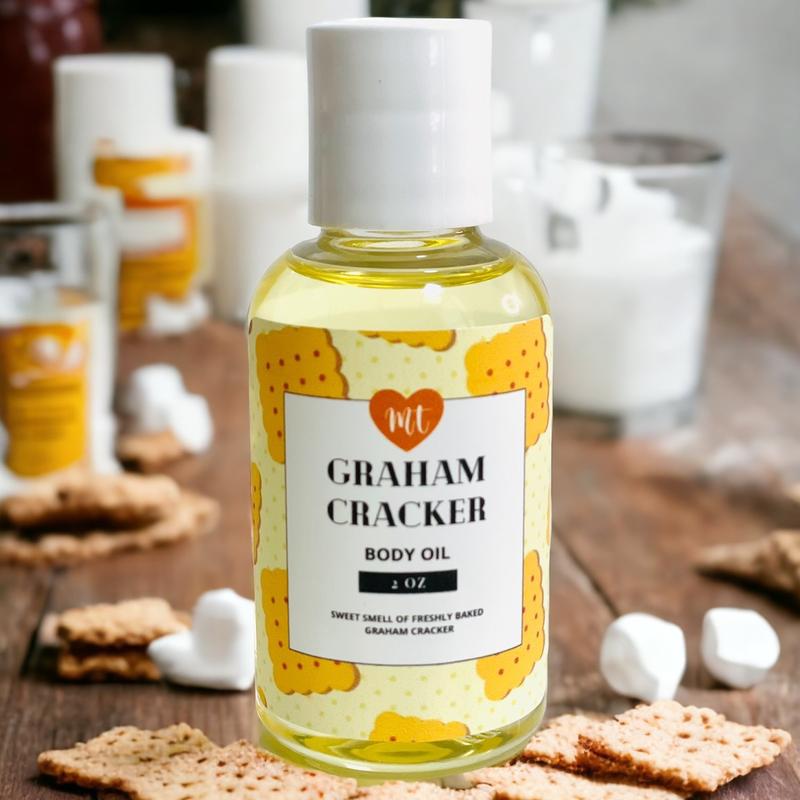 Graham cracker, moisturizing, body oil, Hydrating, natural, cruelty free, vegans friendly Body Care Aroma Lotion