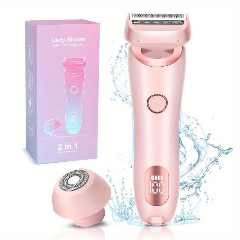 Electric Hair Removal Machine, 1 Box Waterproof IPX7 Level Hair Removal Instrument with Replacement Heads, Personal Care Appliances for Women