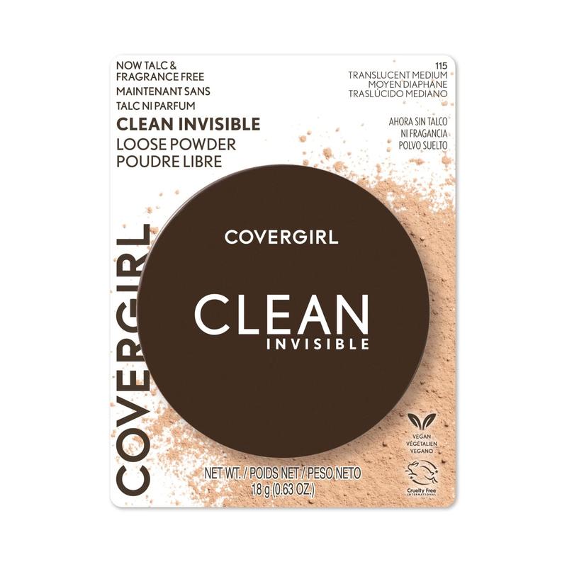 Clean Invisible Loose Powder - Loose Powder, Setting Powder, Vegan Formula - Translucent Medium, 18g (0.63 oz)