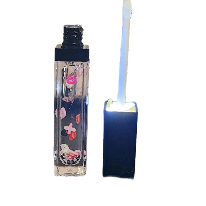 Lip gloss with light & Mirror (random black,silver or Gold tube)