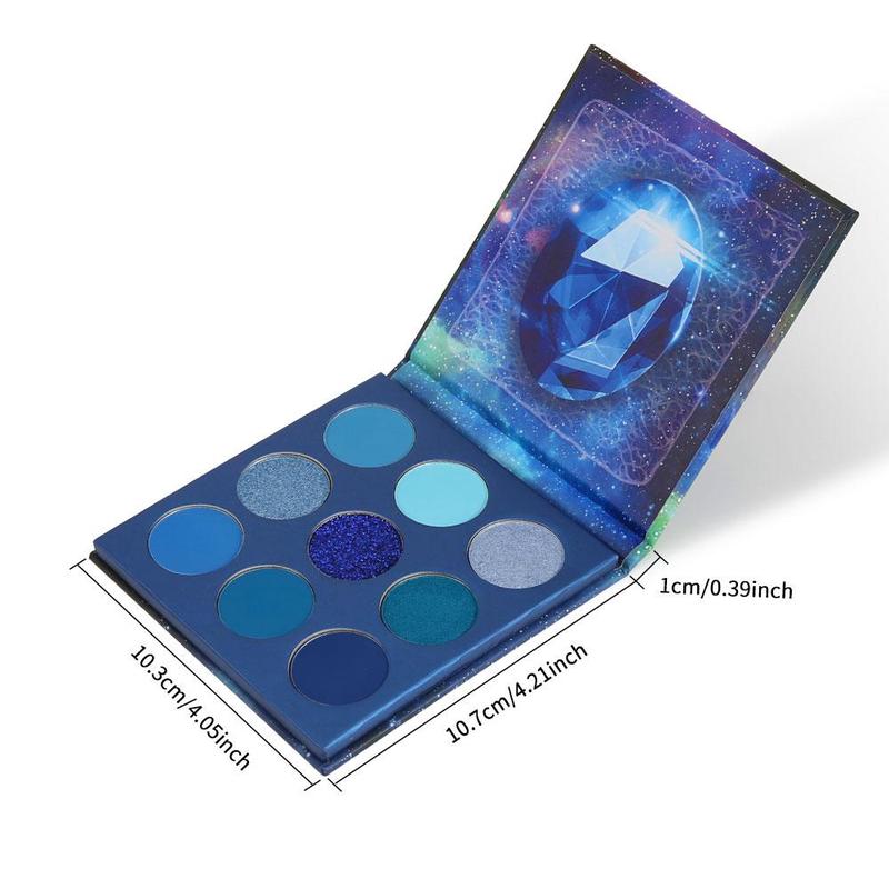 9 Colors Gemstone Design Eyeshadow Palette, Matte and Glitter Eye Shadows Palette, Long Lasting Shimmering Eye Shadow Makeup Products