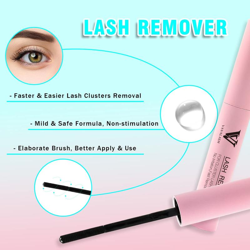 VAVALASH Lash Remover, Eyelash Remover for Individual DIY Eyelash Extensions at Home Gentle False Eyelashes Lash Adhesive Remover 5ML Remover Makeup Makeup Remover Cosmetic