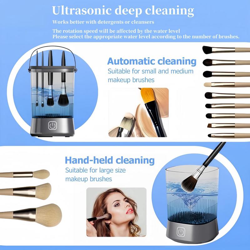 Electric Makeup Brush Cleaner, USB Rechargeable Cleaning Tool for Makeup Brush Sponges, Winter Gift, Women's Essentials, Christmas Gift